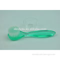 plastic soft facial brush with handle in different colors